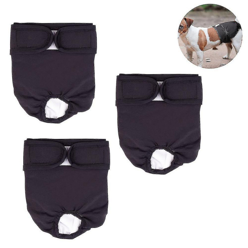 Pack Of 3 Reusable Washable Dog Diapers, Highly Absorbent Dog Physiological Pants Sanitary Diaper Pet Harassment [...]