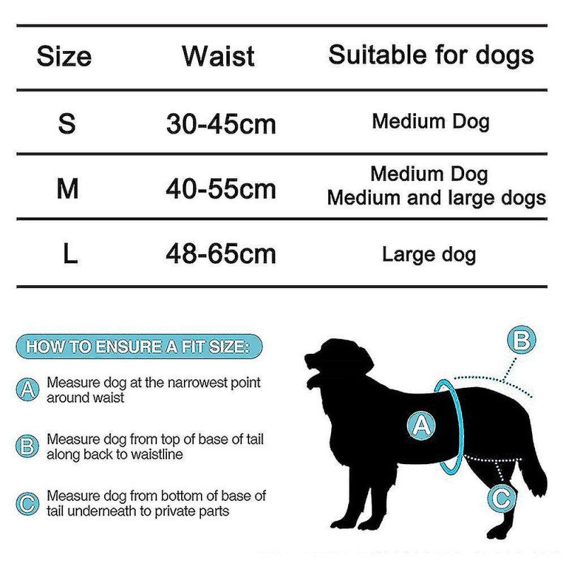 Pack Of 3 Reusable Washable Dog Diapers, Highly Absorbent Dog Physiological Pants Sanitary Diaper Pet Harassment [...]