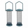 2pcs Bird Food Dispenser Container Metal Bird Feeder Pet Supplies (Green)