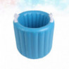 Outdoor Multi-functional Porable PVC Inflatable Ice Bucket Foldable Bucket Storage Bucket (Blue)
