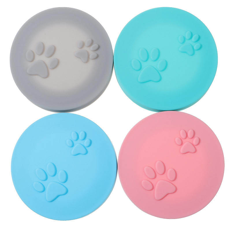 4pcs Cat Food Can Lids Silicone Small Pet Food Can Lids for Wet Food Container