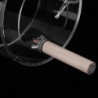 Clear Acrylic Bird Feeder Food Box Anti-scatter Parrot Feeder Round
