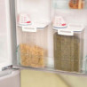 4pcs Cereal Dispenser Rice Storage Box Flour Container Measuring Cup