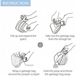 Petite pelle à caca pour chiens, gadget extensible pour caca pour chien avec distributeur de sacs, ramassage [...]