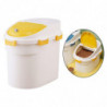 Cat Dog Food Storage Box Bin Container Moistureproof Sealing Bucket Orange L