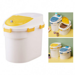 Cat Dog Food Storage Box Bin Container Moistureproof Sealing Bucket Orange L Cat Dog Food Storage Box Bin Container Moistureproof Sealing Bucket Orange L