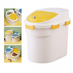Cat Dog Food Storage Box Bin Container Moistureproof Sealing Bucket Orange L Cat Dog Food Storage Box Bin Container Moistureproof Sealing Bucket Orange L
