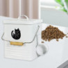 Storage Bucket Sealing Multipurpose For Cereal Rice Flour Cat Food Dog Food White