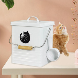 Storage Bucket Sealing Multipurpose For Cereal Rice Flour Cat Food Dog Food White Storage Bucket Sealing Multipurpose For Cereal Rice Flour Cat Food Dog Food White
