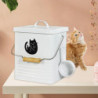 Storage Bucket Sealing Multipurpose For Cereal Rice Flour Cat Food Dog Food White