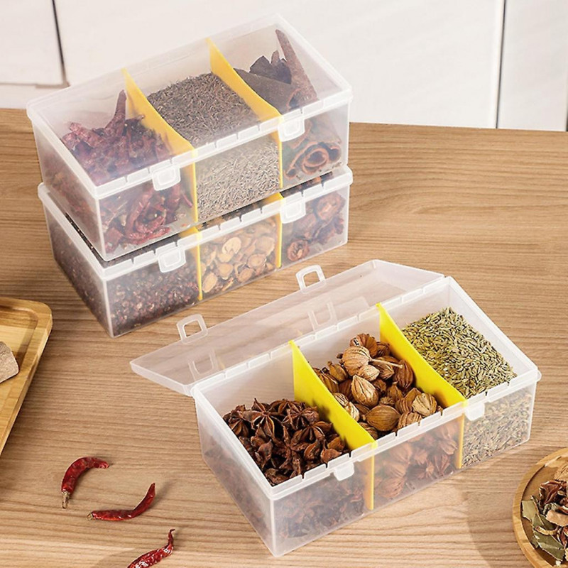 Seasoning Box Kitchen Spice Container Condiment Storage With Buckle Design