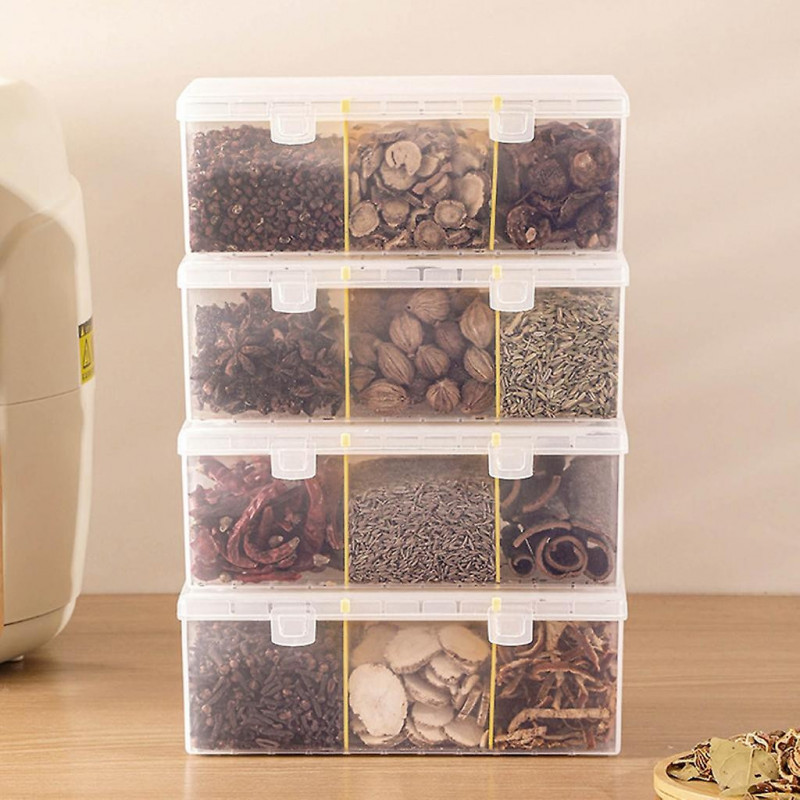 Seasoning Box Kitchen Spice Container Condiment Storage With Buckle Design