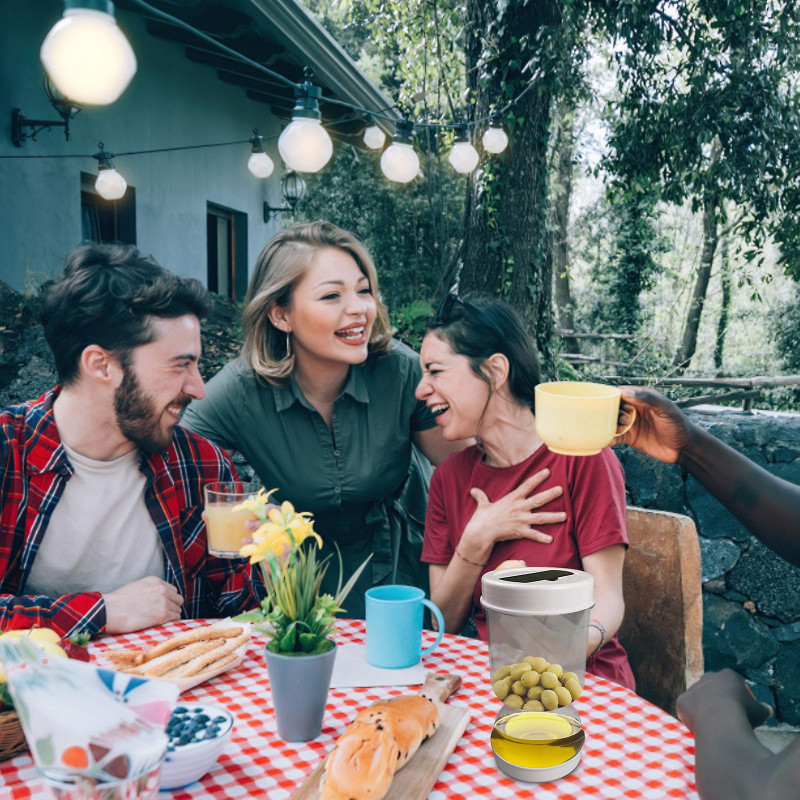 Nouveau bol de sablier de cornichon et d’olive, séparateur de jus, pot de kimchi pour le stockage hermétique des [...]