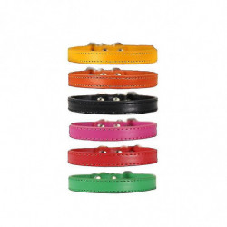 12pcs Simple Pet Pu Collar Fashion Neck Ring Practical Pet Supplies