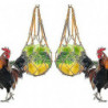 2pc Chicken Vegetable String Bag Poultry Fruit Holder Chicken Cabbage Feeder Treat Feeding Tool With Hook