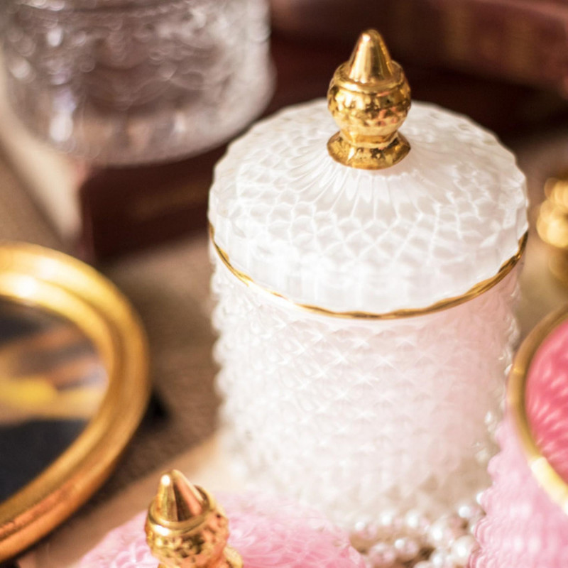 Bouteille d’aromathérapie domestique avec couvercle Boîte de rangement Rose