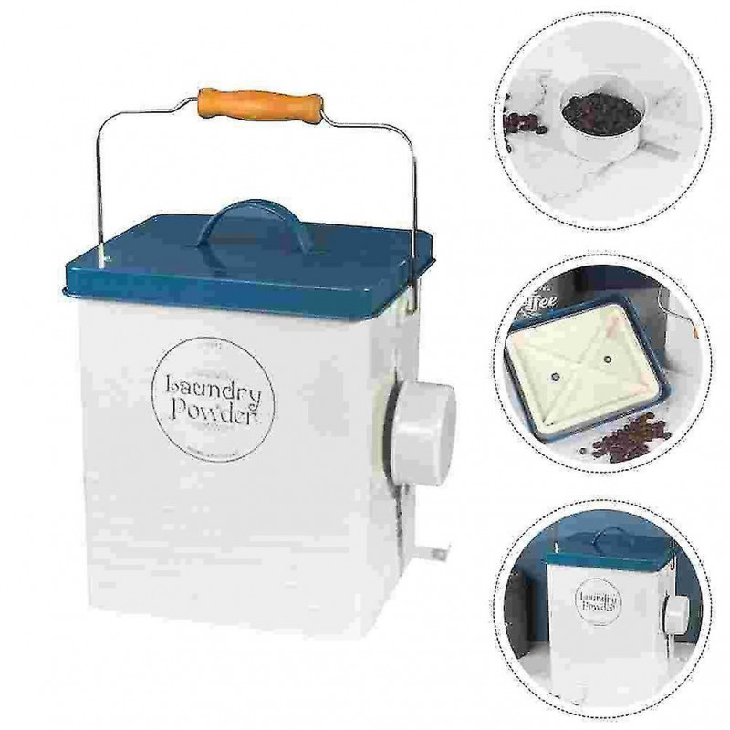 1 Set pet food container large capacity storage bucket sealed box with spoon|dog feeding