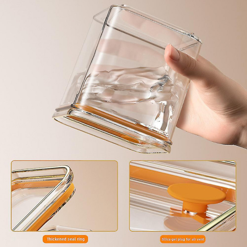 Kitchen Airtight Storage Jars With Lid Dustproof Sealed Storage Tank Transp