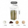 Miscellaneous Grains Barley Noodle Storage Jar Nut Candy Dry Storage Jar Square Transparent Buckle Dry Storage Jar