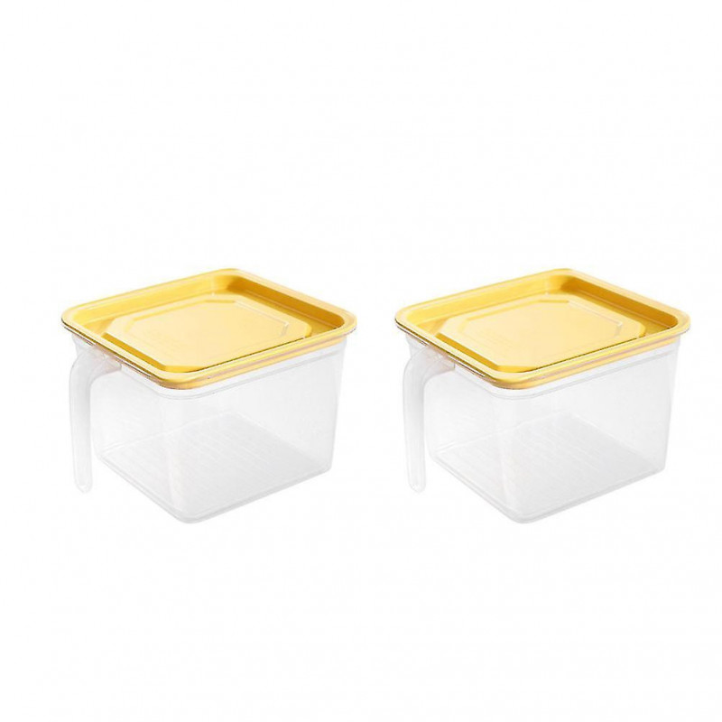 2 Pcs 1.4l Household Sealed Crisper Food Storage Box Fresh Keeping Containe