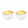 2 Pcs 1.4l Household Sealed Crisper Food Storage Box Fresh Keeping Containe