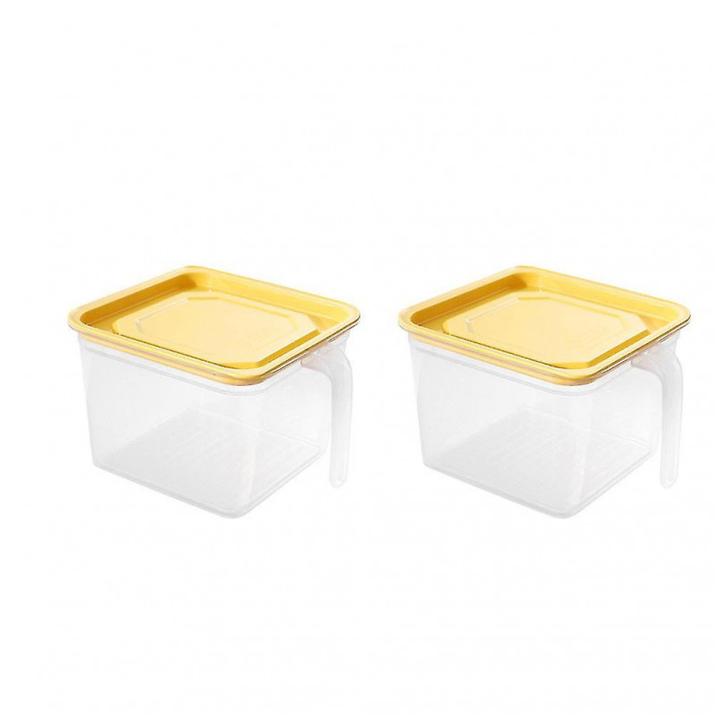 2 Pcs 1.4l Household Sealed Crisper Food Storage Box Fresh Keeping Containe