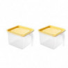 2 Pcs 1.4l Household Sealed Crisper Food Storage Box Fresh Keeping Containe