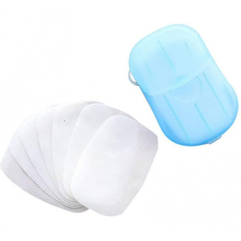 4 boîtes de voyage Portable Jetable Savon Flocons avec Boîte de Rangement Conteneur 2