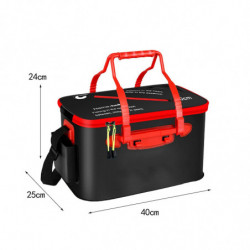 Live Fish Container Thick Foldable Fish Bucket for Camping Gardening Fishing Black S Live Fish Container Thick Foldable Fish Bucket for Camping Gardening Fishing Black S