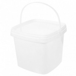 Plastic Bucket with Handle and Lid Reusable Water Bucket Container Portable Bucket (2L) Plastic Bucket with Handle and Lid Reusable Water Bucket Container Portable Bucket (2L)