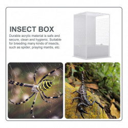 1pc Mantis Feeding Insect Breeding Box Acrylic Insect Feeding Container 1pc Mantis Feeding Insect Breeding Box Acrylic Insect Feeding Container