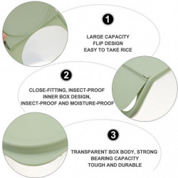 1Pc Clamshell Rice Storage Box Large-Capacity Snack Organizer Containing Box 1Pc Clamshell Rice Storage Box Large-Capacity Snack Organizer Containing Box