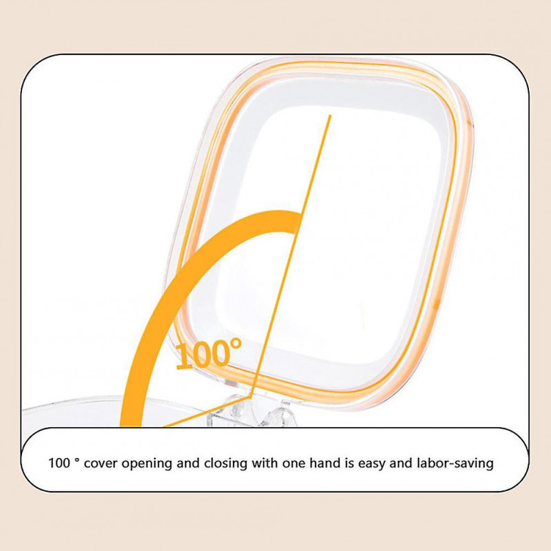 One-Piece Spice Storage Box with Spoon Moisture-proof 4-Grid Seasoning Bottle - Q1