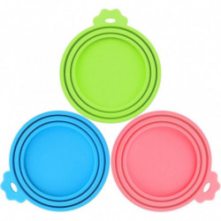 La boîte de nourriture pour animaux de compagnie couvre 3 paquets de couvercles de boîte en silicone Caps pour [...]