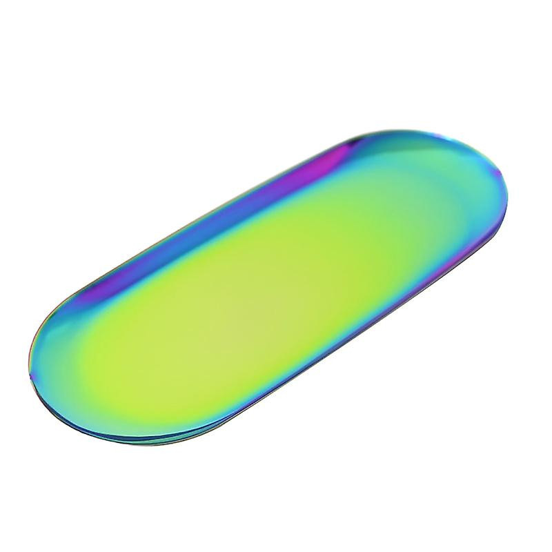 Nordic Stainless Steel Dessert Plate Fruit Tray Snack Kitchen Steak Container