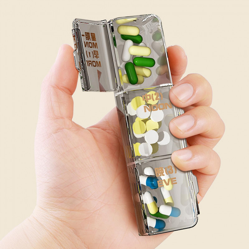 Pill Box Large Capacity Dust-proof Sealed Date Marker Transparent Weekly Pill Organizer Box Household Supplies Kaesi Pill Box Large Capacity Dust-proof Sealed Date Marker Transparent Weekly Pill Organizer Box Household Supplies Kaesi