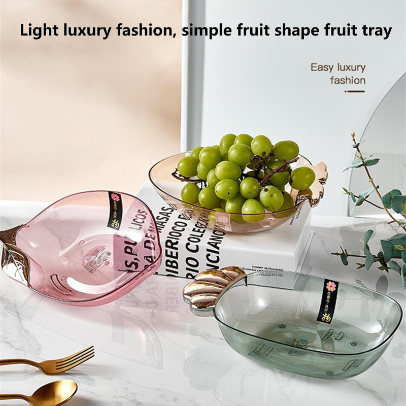 Snack Tray Creative Shape Food Grade Large Capacity Stackable Transparent Save Space Plastic Dry Fruit Sundries [...]