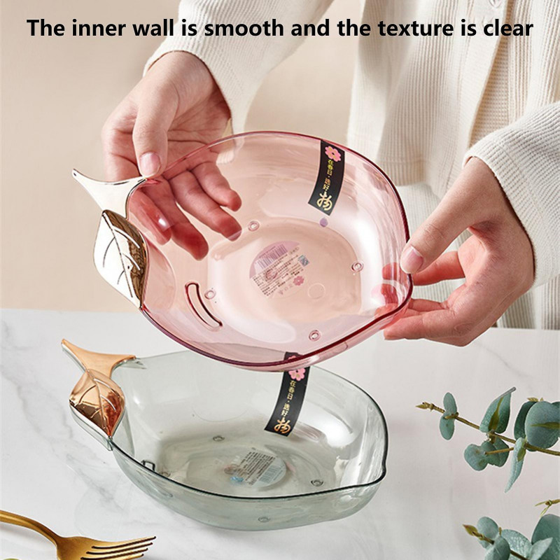 Snack Tray Creative Shape Food Grade Large Capacity Stackable Transparent Save Space Plastic Dry Fruit Sundries [...]