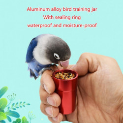 Small Metal Jar Parrot Hand Held Feeder Toy for Cockatiel Conures Budgies Small Metal Jar Parrot Hand Held Feeder Toy for Cockatiel Conures Budgies