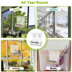 Pet Bird Food Dispenser Parrots Feeder Clear Seed Tray Bird Food Container Pet Bird Food Dispenser Parrots Feeder Clear Seed Tray Bird Food Container