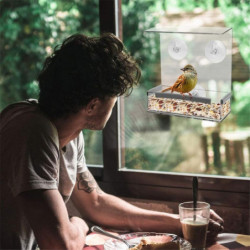 Pet Bird Food Dispenser Parrots Feeder Clear Seed Tray Bird Food Container Pet Bird Food Dispenser Parrots Feeder Clear Seed Tray Bird Food Container