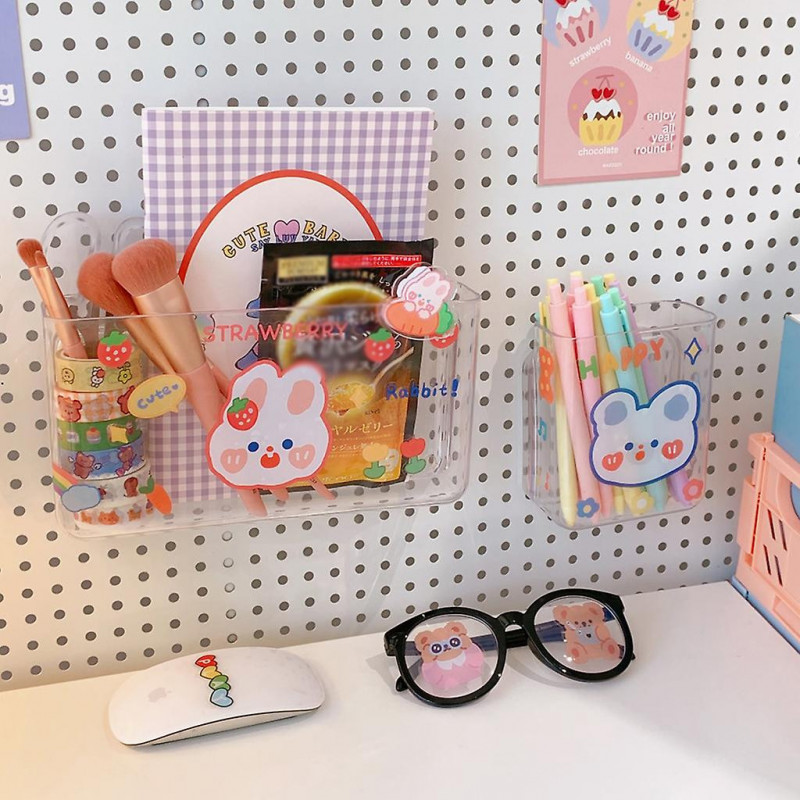 Transparent Storage Box for Cosmetics Stationery Sundry Space Saving Removable