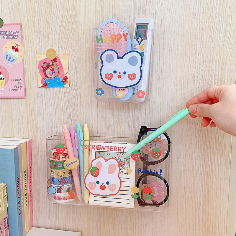 Transparent Storage Box for Cosmetics Stationery Sundry Space Saving Removable