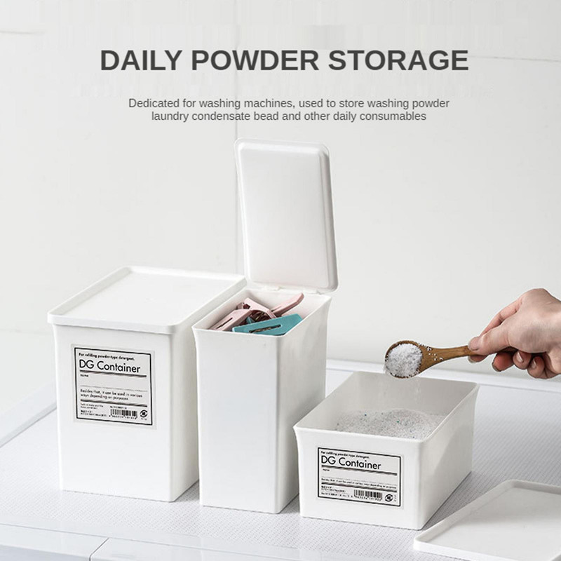 Washing Powder Storage Box With Lid Moisture-proof Dust-proof Grocery Organizer Washing Powder Storage Box With Lid Moisture-proof Dust-proof Grocery Organizer