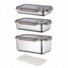 304 Boîte alimentaire en acier inoxydable Stockage portable étanche de grande capacité 304 Boîte alimentaire en acier inoxydable Stockage portable étanche de grande capacité