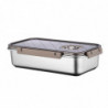 304 Boîte alimentaire en acier inoxydable Stockage portable étanche de grande capacité 304 Boîte alimentaire en acier inoxydable Stockage portable étanche de grande capacité