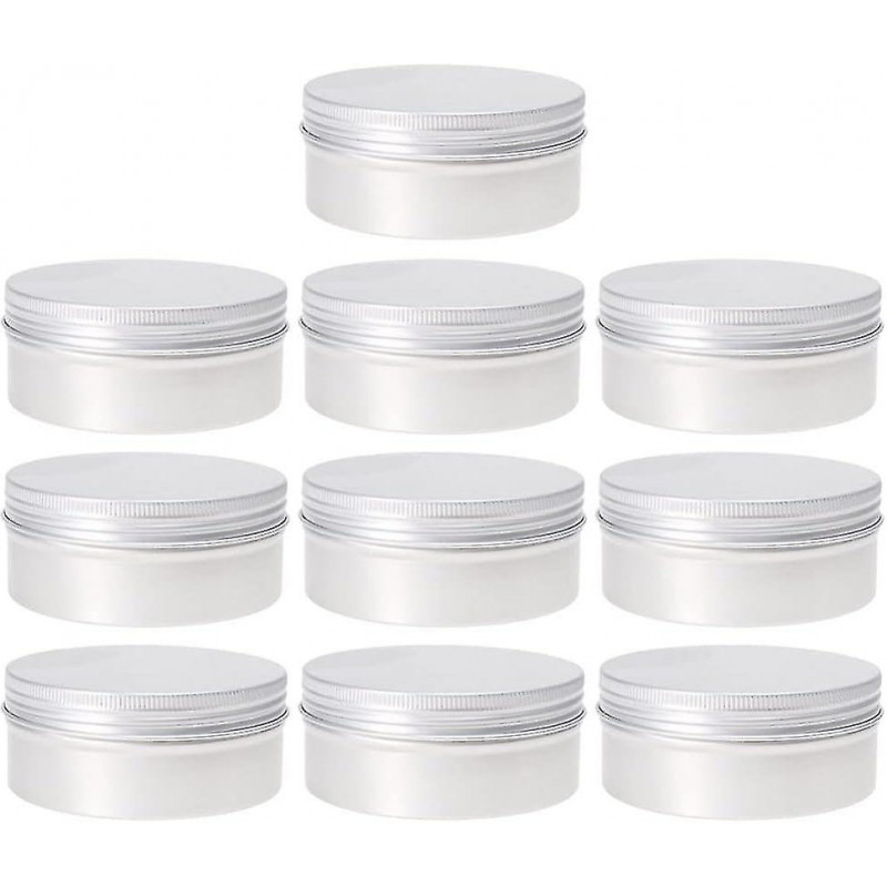 10pcs Baume Conteneurs Aluminium Rond Récipients en Étain Métal Boîte de stockage Conteneurs Couvercles à vis [...]