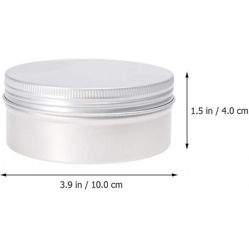 10pcs Baume Conteneurs Aluminium Rond Récipients en Étain Métal Boîte de stockage Conteneurs Couvercles à vis [...]