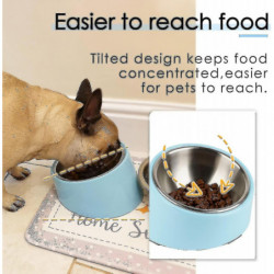 Degree Tilt Dog Bowl, Slanted Cat Bowl, Sloped Pet Bowl, Tilted Raised Pet Bowl, Raised Feeder, Non-slip Melamine Stand Degree Tilt Dog Bowl, Slanted Cat Bowl, Sloped Pet Bowl, Tilted Raised Pet Bowl, Raised Feeder, Non-slip Melamine Stand