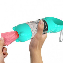 5 In 1 Portable Dog Water Bottle Multifunction With Food Box 300ml 5 In 1 Portable Dog Water Bottle Multifunction With Food Box 300ml